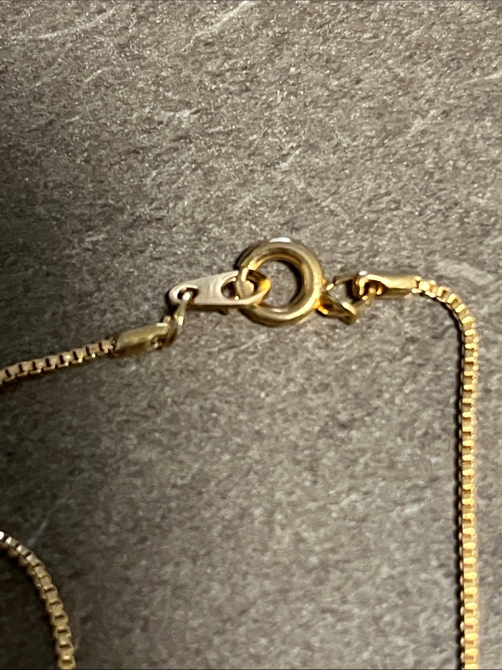 Gold tone Chain Necklace with Red Bead Accents - Women's Jewelry-Hong Kong - Picture 3 of 4